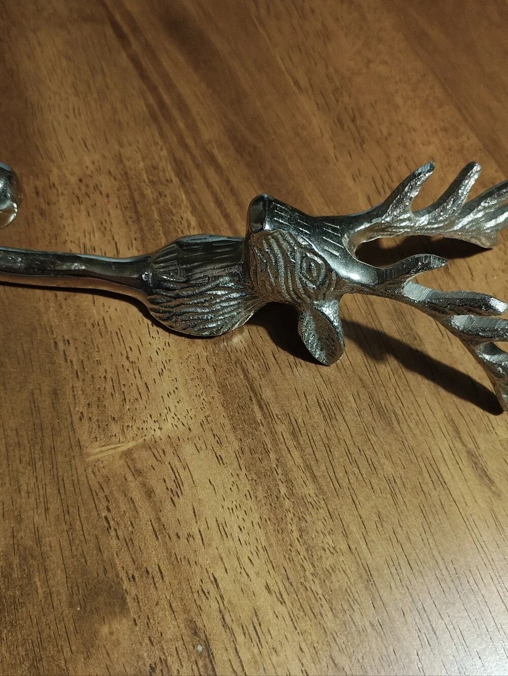 Antler Deer Wall Hook in Antique Silver Finish